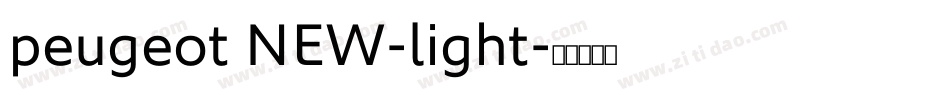 peugeot NEW-light字体转换